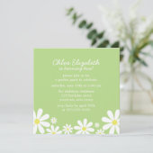 Lief Daisies Meisje Verjaardagsfeestje Kaart (Staand voorkant)