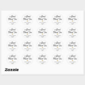 Lief Dank u Elegant Retro Script bruiloft gunst Ronde Sticker (Vel)