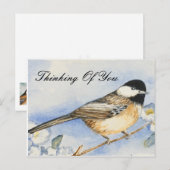 Lief Denk aan Jou Chickadee Ansichtkaart Briefkaart (Voorkant / Achterkant)