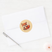 Lief dier liefde vos aanpasbaar ronde sticker (Envelop)