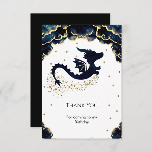 Lief Draak Verjaardag Vol Grillen Bedankkaart (Voorkant / Achterkant)