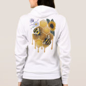Lief Dripping Honing Bijen Zip Up Hoodie (Achterkant)