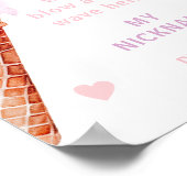 Lief Een 1e verjaardag partij foto mijlpaal Poster (Hoek)