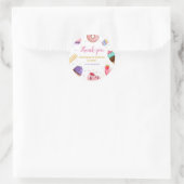 Lief een meisje 1e verjaardag ronde sticker (Tas)