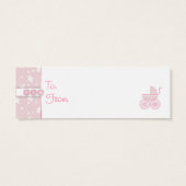 Lief Een Meisje Skinny Gift Label Mini Visitekaartjes (Achterkant)