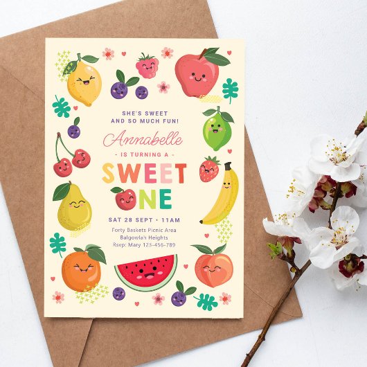 Lief Een Verjaardag Uitnodiging, Meisjes 1e Feest  Kaart