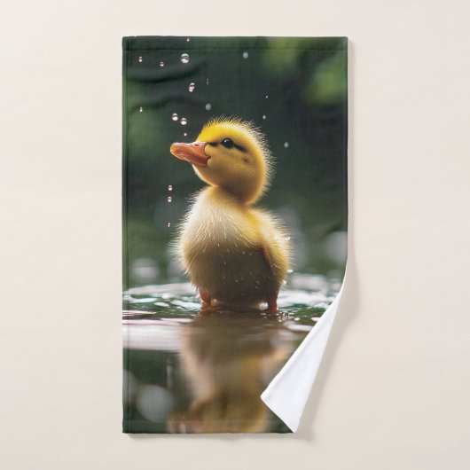 "Lief eendje in de regen  Handdoek (Handdoek)