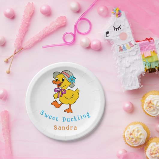 Lief eendje papieren bordje (Feest)