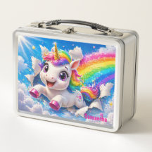 Lief Eenhoorn Regenboog Magische Lucht