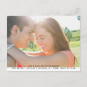 Lief Eenvoudig Fotohuwelijk Sla de Datum op Briefkaart (Voorkant)