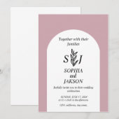 Lief eenvoudig minimalistisch huwelijk kaart (Voorkant / Achterkant)