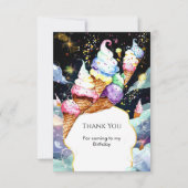 Lief eenvoudig roomijs Verjaardag Bedankkaart (Voorkant)