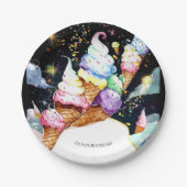 Lief eenvoudig roomijs Verjaardag Papieren Bordje (Voorkant)