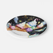 Lief eenvoudig roomijs Verjaardag Papieren Bordje (Gekanteld)