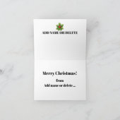 Lief en apart Kerstfeest Bedankkaart (Binnen)