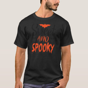 Lief en griezelig eng gezicht Bat Fang Halloween C T-shirt