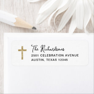 Lief en grillig   Gouden Kruis doop Etiket