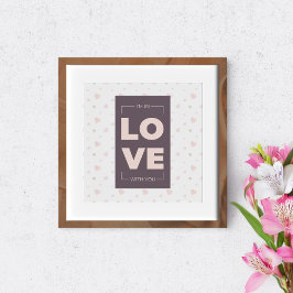 Lief en romantisch poster