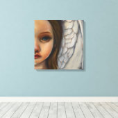 Lief engel meisje canvas afdruk (Insitu (Houten vloer))