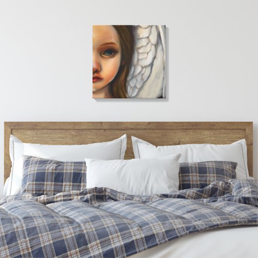 Lief engel meisje canvas afdruk (Insitu (Slaapkamer))