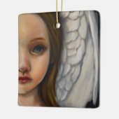 Lief engel meisje keramisch ornament (Links)