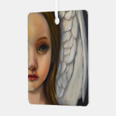 Lief engel meisje metalen ornament (Voorkant links)