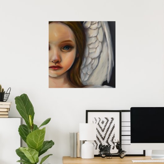 Lief engel meisje poster (Thuiskantoor)