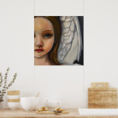 Lief engel meisje poster (Keuken)