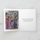 Lief engelfamilie prettig kerstfeest foto feestdagen kaart (Binnen)