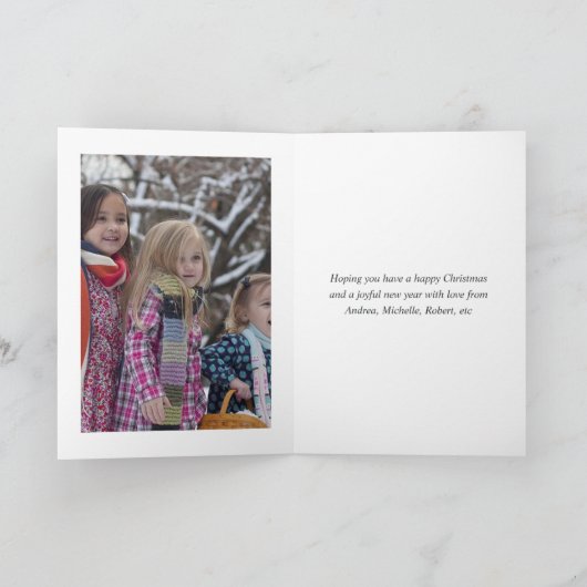 Lief engelgezin fijne feestdagen foto (Binnen)