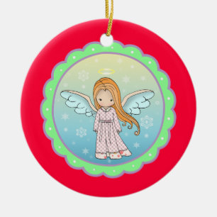 Lief engelornament keramisch ornament