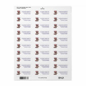 Lief ezeltje patriot retouradres etiket (Full Sheet)