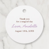 Lief Faerie Prinses Meisjes Verjaardag Bedankjes Labels (Achterkant)