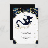 Lief Fantasie Draak Verjaardag Bedankkaart (Voorkant / Achterkant)