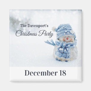 Lief foto van sneeuwman Kerstfeest Save the Date Magneet