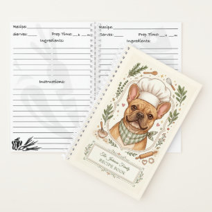 Lief Frans Bulldog Familie Receptenboek Notitieboek