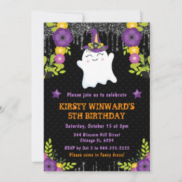Lief Geest Floral Halloween Verjaardag Kaart