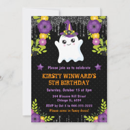 Lief Geest Florale Halloween Verjaardag Kaart