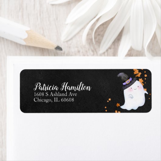 Lief Geest Halloween Baby Shower Etiket (Insitu)