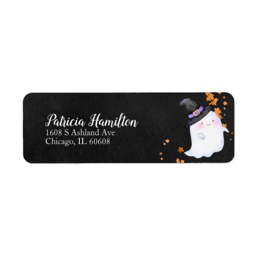 Lief Geest Halloween Baby Shower Etiket (Voorkant)