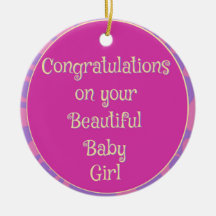 Lief Gefeliciteerd met Baby Meisje Roze Paarse