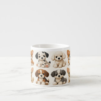 Lief Gehaakt Puppies Patroon Espresso Kop