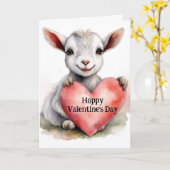 Lief geitje Valentijnsdag Kaart (Gele Bloem)