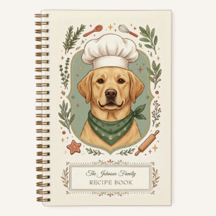 Lief Gezellige Gouden Labrador Familie Receptenboe Notitieboek