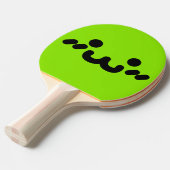 Lief Gezicht Groene Ping Pong Batje (Voorkant Gekanteld)