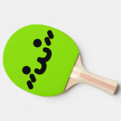 Lief Gezicht Groene Ping Pong Batje (Zijkant)