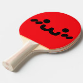 Lief Gezicht Rode Ping Pong Batje (Voorkant Gekanteld)