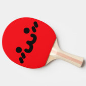 Lief Gezicht Rode Ping Pong Batje (Zijkant)