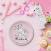 Lief Giraffe Meisjes Baby shower 7" Bord (Feest)