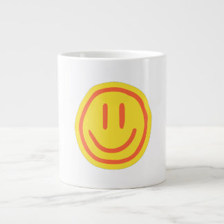 Lief glimlachend gezicht | Positief gelukkig emoji Grote Koffiekop